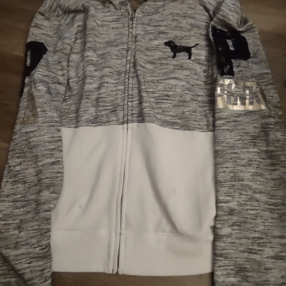 Pink zip up hoodie
